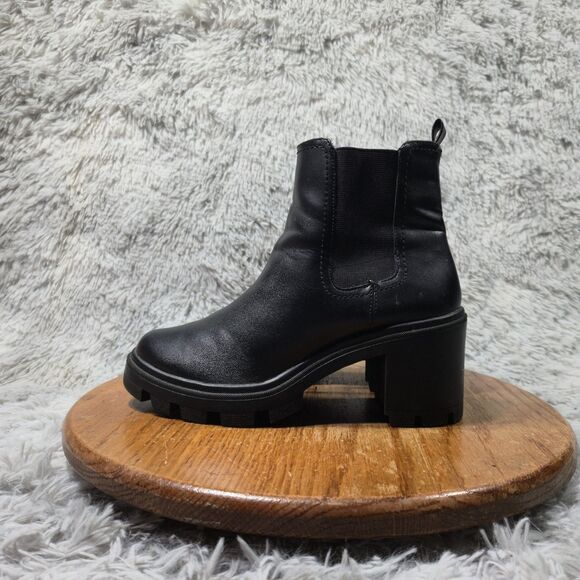 Arizona Moss Womens Size 7M Black Retro Chic Block Heeled Chelsea Booties Boots - Picture 2 of 8